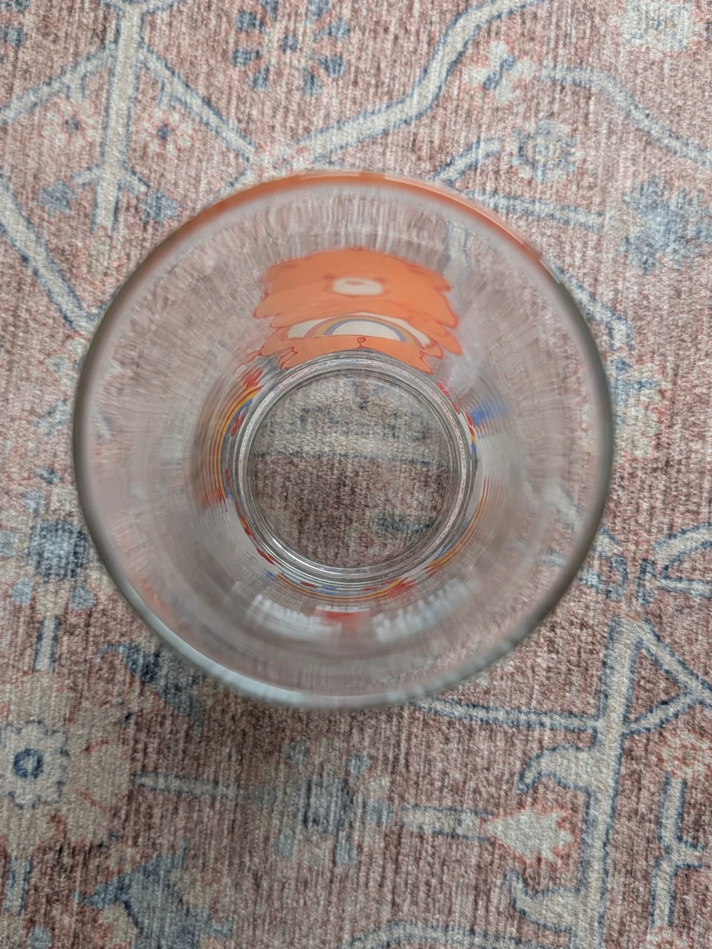 Vintage Care Bears Cheer Bear Glass Cup